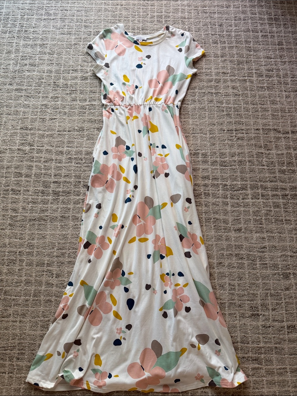 Sweet Salt Floral Print White Maxi dress,  xs